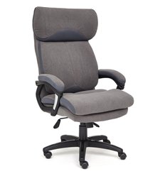 Кресло для руководителя TETCHAIR DUKE флок/ткань, серый/серый фото 1