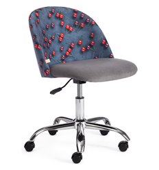 Офисное кресло TETCHAIR MELODY ткань/флок, серый/Botanica cherry фото 1