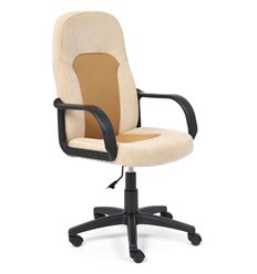 Офисное кресло TETCHAIR PARMA флок/ткань, бежевый/бронза фото 1