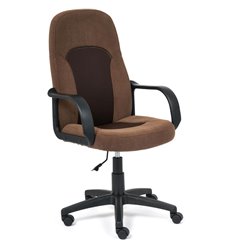 Кресло для руководителя TETCHAIR PARMA флок/ткань, коричневый фото 1