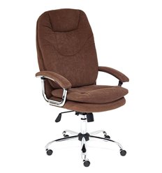 Офисное кресло TETCHAIR SOFTY LUX флок, коричневый фото 1