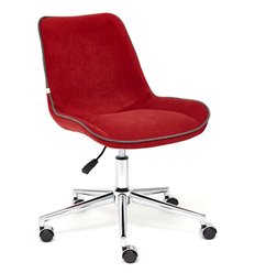 Офисное кресло TETCHAIR STYLE флок, бордовый фото 1