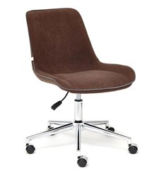 Офисное кресло TETCHAIR STYLE флок, коричневый фото 1