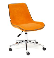 Офисное кресло TETCHAIR STYLE флок, оранжевый фото 1