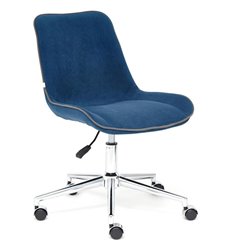 Офисное кресло TETCHAIR STYLE флок, синий фото 1