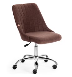 Компьютерное кресло TETCHAIR SWAN флок, коричневый фото 1