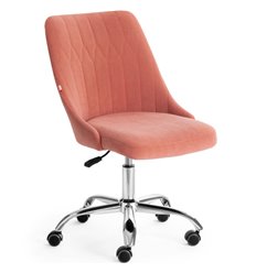 Офисное кресло TETCHAIR SWAN флок, розовый фото 1