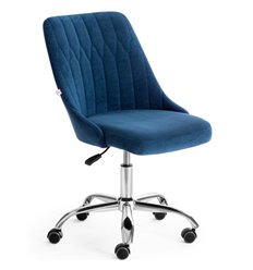 Офисное кресло TETCHAIR SWAN флок, синий фото 1