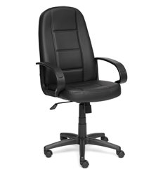 Кресло для руководителя TETCHAIR СН747 экокожа, черный фото 1