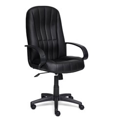 Офисное кресло TETCHAIR СН833 экокожа, черный фото 1