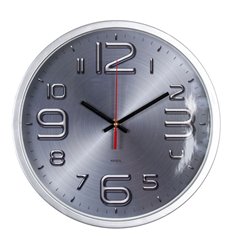 Часы Бюрократ WALLC-R82P30/SILVER настенные аналоговые, D30 см серебристый