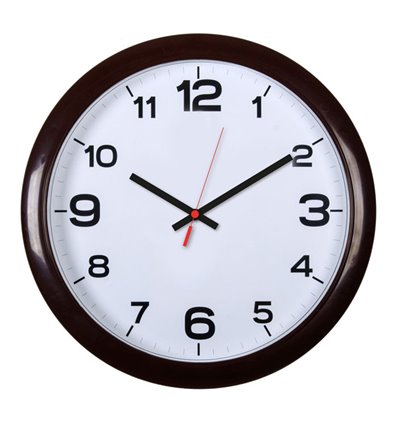 Часы Бюрократ WALLC-R87P29/DARK_BROWN настенные аналоговые, D29 см темно-коричневый/белый