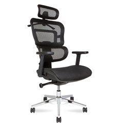 Кресло для руководителя NORDEN Ergo M, хром, сетка, цвет черный, фото 1