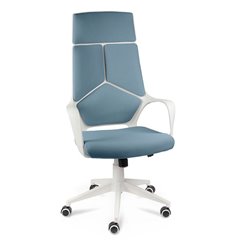 Офисное кресло NORDEN IQ White plastic Blue, белый пластик, голубая ткань фото 1