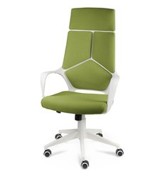 Офисное кресло NORDEN IQ White plastic Green, белый пластик, зеленая ткань фото 1