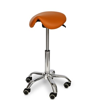 Smartstool S02, стул-седло мини, экокожа, цвет оранжевый