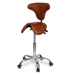 Smartstool S04B, стул-седло со спинкой, экокожа, цвет коричневый