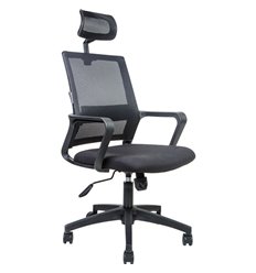 Офисное кресло NORDEN Бит, черный пластик, черная сетка, черная ткань фото 1