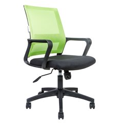 Кресло для оператора NORDEN Бит LB, черный пластик, зеленая сетка, черная ткань фото 1