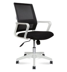 Компьютерное кресло NORDEN Бит LB, белый пластик, черная сетка, черная ткань фото 1