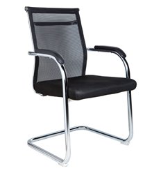 Кресло для посетителя NORDEN Дерби CF, черная сетка, черная ткань фото 1
