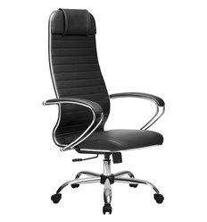 Кресло для руководителя Метта B 1m 17K1/K116 (Комплект 6.1) черный, MPES, крестовина хром фото 1