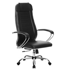 Эргономичное кресло для руководителя Метта B 1m 32P/K116 (Комплект 29) Pilot черный, MPES, крестовина хром фото 1