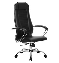 Эргономичное кресло для руководителя Метта B 1m 32PF/K116 (Комплект 31) Pilot черный, MPES, крестовина хром фото 1