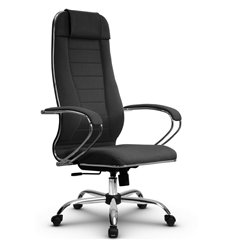 Кресло для руководителя Метта B 1m 32PF/K127 (Комплект 31) Pilot темно-серый, ткань Bahama, крестовина хром фото 1