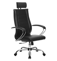 Эргономичное кресло для руководителя Метта B 2b 34P/K116 (Комплект 33) Pilot черный, MPES, крестовина хром фото 1