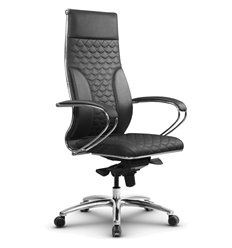 Кресло для руководителя Метта L 1c 44C/K116 черный, MPES, мультиблок, крестовина алюминий фото 1