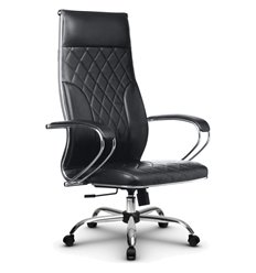 Эргономичное кресло для руководителя Метта L 1c 44M/K116 черный, MPES, топ-ган, крестовина хром фото 1