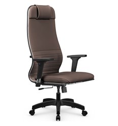 Эргономичное кресло для руководителя Метта L 1m 38K2/2D светло-коричневый, MPES, топ-ган, крестовина пластик фото 1