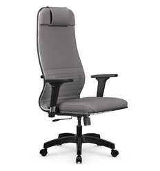 Кресло для руководителя Метта L 1m 38K2/2D серый, MPES, топ-ган, крестовина пластик фото 1