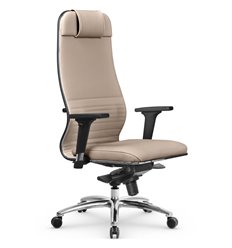 Эргономичное кресло для руководителя Метта L 1m 38K2/2D темно-бежевый, MPES, мультиблок, крестовина алюминий фото 1