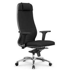 Кресло для руководителя Метта L 1m 38K2/2D черный, MPES, мультиблок, крестовина алюминий фото 1