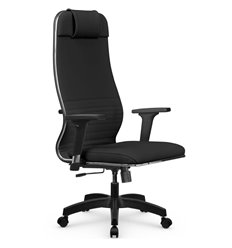 Кресло для руководителя Метта L 1m 38K2/2D черный, MPES, топ-ган, крестовина пластик фото 1
