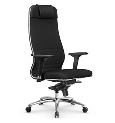 Эргономичное кресло для руководителя Метта L 1m 38K2/4D черный, MPES, мультиблок, крестовина алюминий фото 1