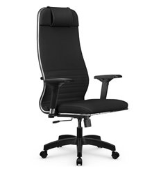 Эргономичное кресло для руководителя Метта L 1m 38K2/4D черный, MPES, топ-ган, крестовина пластик фото 1
