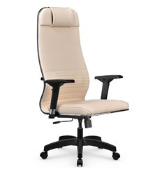 Эргономичное кресло для руководителя Метта L 1m 38K2/4D молочный, MPES, топ-ган, крестовина пластик фото 1