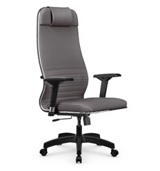 Кресло для руководителя Метта L 1m 38K2/4D серый, MPES, топ-ган, крестовина пластик фото 1