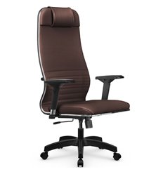 Кресло для руководителя Метта L 1m 38K2/4D темно-коричневый, MPES, топ-ган, крестовина пластик фото 1