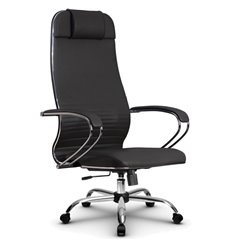 Кресло для руководителя Метта L 1m 38K2/K116 черный, MPES, топ-ган, крестовина хром фото 1