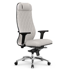 Офисное кресло Метта L 1m 40M/2D белый, MPES, мультиблок, крестовина алюминий фото 1