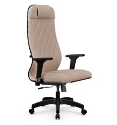Эргономичное кресло для руководителя Метта L 1m 40M/2D темно-бежевый, MPES, топ-ган, крестовина пластик фото 1