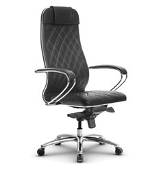 Кресло для руководителя Метта L 1m 40M/K116 черный, MPES, мультиблок, крестовина алюминий фото 1