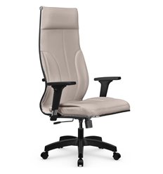 Эргономичное кресло для руководителя Метта L 1m 46/2D светло-бежевый, MPES, топ-ган, крестовина пластик фото 1