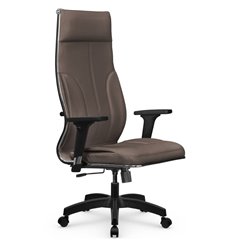 Кресло для руководителя Метта L 1m 46/2D светло-коричневый, MPES, топ-ган, крестовина пластик фото 1