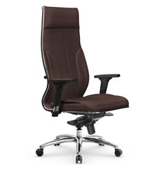 Кресло для руководителя Метта L 1m 46/2D темно-коричневый, MPES, мультиблок, крестовина алюминий фото 1