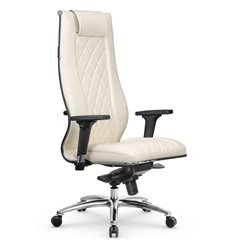 Офисное кресло Метта L 1m 50M/2D молочный, MPES, мультиблок, крестовина алюминий фото 1